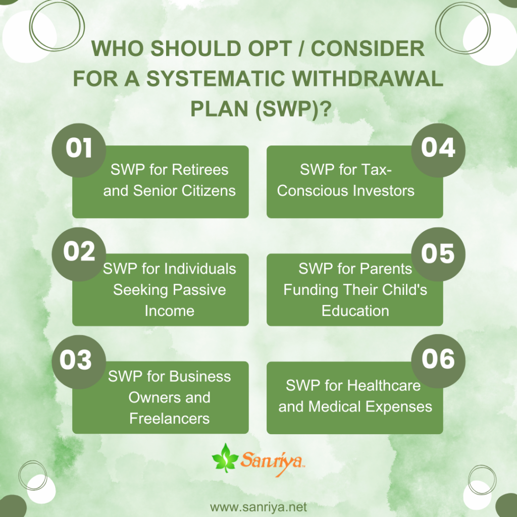 Who Should Opt Consider for a SWP Systematic Withdrawal Plan